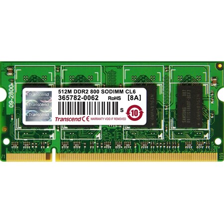 Transcend Information 512Mb Ddr2 667 So-Dimm 1Rx16 TS64MSQ64V8Q